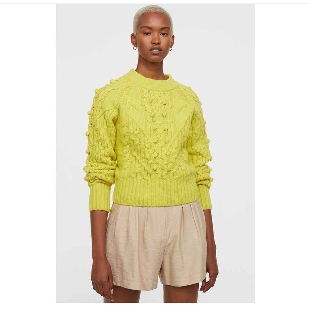 H&M Cable-knit Wool-blend Sweater